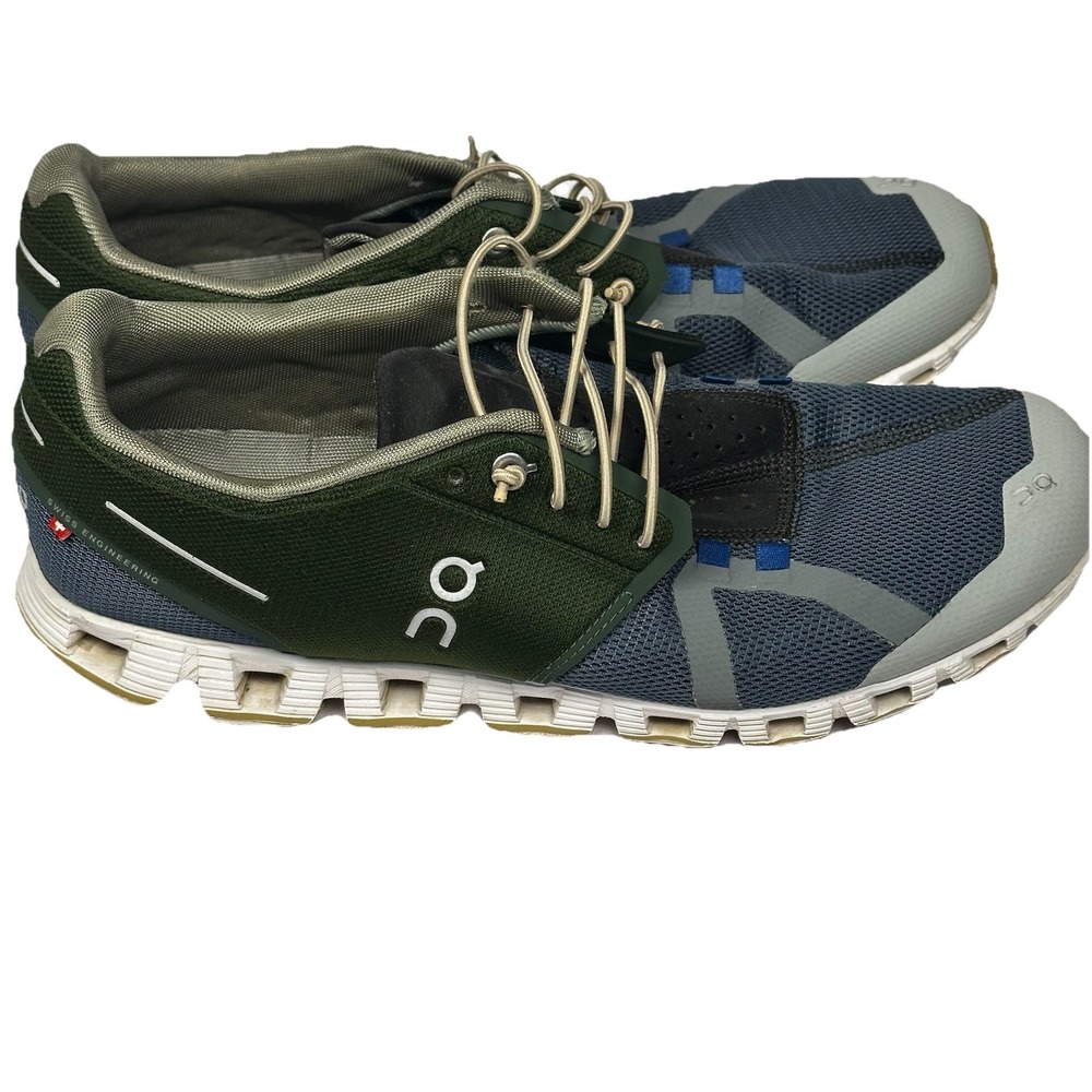 On Running Cloud Waterproof Men's Running‎ Shoes Green Blue Size 10